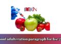 food adulteration paragraph